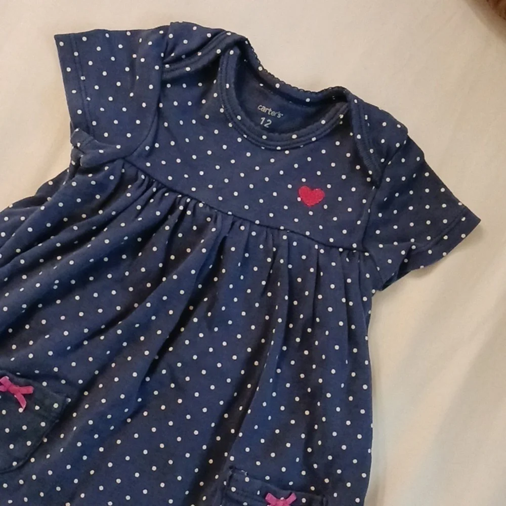 Carter's 12 months dress with onesie attached
